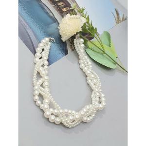 [이쁜] 진주 모아 초커 목걸이