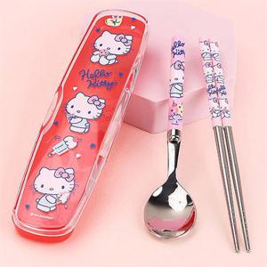 헬로키티 수저케이스세트-올인원가벼운진공스텐 8776 (R0306)