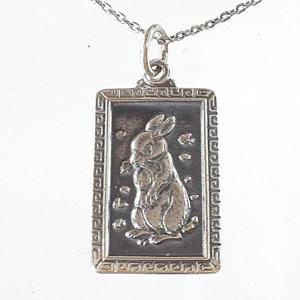 [블루케이] 실버silver십이지신 토끼목걸이240709-23