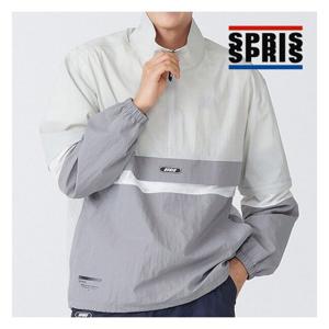 [스프리스][스프리스] 남성 3단 배색 아노락 점퍼_그레이