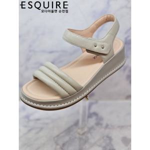 [에스콰이아]에스콰이아 통굽 웨지힐 여성샌들 YADMSD715GY_SC