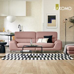 [자코모] 댄디 3인 슈렁큰 천연면피 소가죽소파+스툴