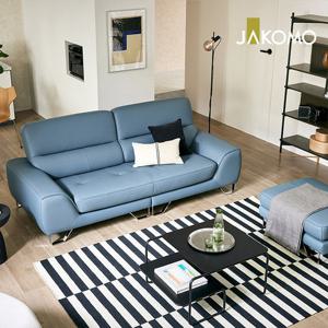 [자코모]댄디 3인 천연면피 소가죽 소파+스툴