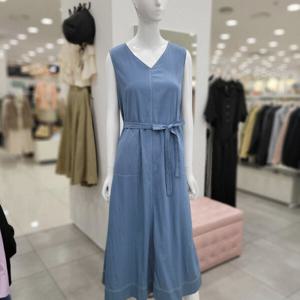 [비지트인뉴욕]스티치 민소매 슬리브리스 롱원피스 VA6OP7F_US