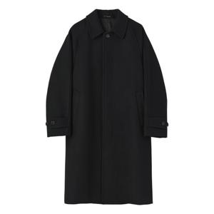 [맨잇슈트]맨잇슈트 역시즌 특가 울혼방 블랙 오버핏 롱 발마칸 코트