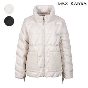 [막스카라]양털 배색 튜브 다운 점퍼_M44TDJ807ME