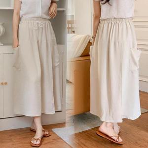 위쉬몰 GO 투엘워싱빅포켓치마바지(S442H407) 빅사이즈