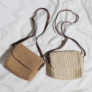 [라일리] Rly 스퀘어 라탄가방 여름 크로스백 여행가방 캐주얼