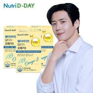 뉴트리디데이 멀티비타민 rTG 알티지 오메가3 3박스 180캡슐