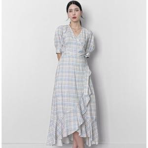 [파슨스] 체크 랩 드레스 ASSS6OP02