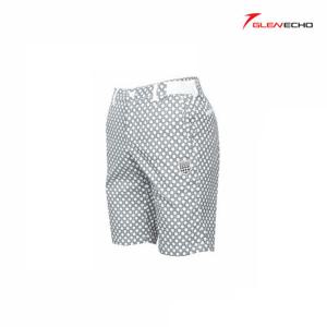 그렌에코 남성 스판 사각체크 골프반바지 GES24802WH