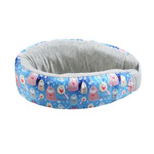 라텍스 리논 아기 차량 항공 여행용 목베개 몬스터블루