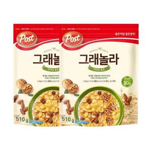 동서식품 포스트 그래놀라 카카오 호두 510g 2개