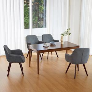 베스트리빙 바로스 칸토 4인(1600) 원목 식탁 테이블 세트/의자 4개