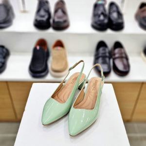 [탠디]심플 데일리 여성 슬링백 4cm굽 민트 124034_DG