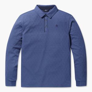 [먼싱웨어][40%OFF] 남성 자카드 카라 티셔츠 블루(MP321MTL81)