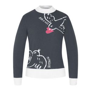 [까스텔바작] 여성 아트웍 자가드 포인트 폴라니트_BGCWSW703MY