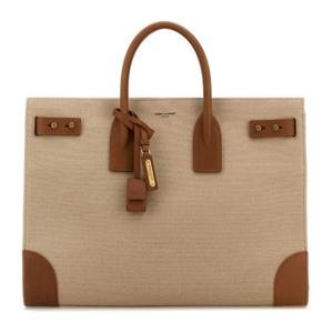 생로랑 삭드쥬르 투톤 캔버스 라지 토트백 781934FAC7T-1640