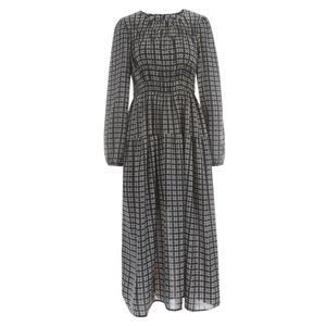 샵앤) 큐브 여성 스모크밴딩 플레어 원피스 CP-WDR-1558-네이비