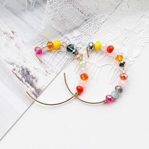 (핸드메이드) 다이앤 비즈 크리스탈 링 귀걸이