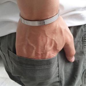 써지컬스틸 마스터시티 실버 여자 남자 뱅글팔찌