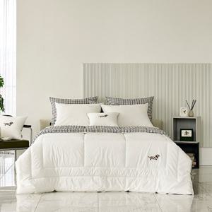 [닥스침구]고밀도 심슨 체크 화이트[3온스] 킹세트