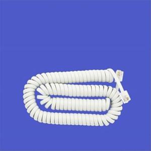 전화선 송수화기 케이블 4P4C 스프링 Ivory