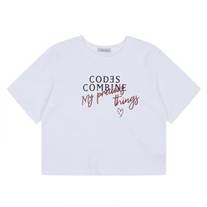[코데즈컴바인] 크롭 반팔티셔츠 (CJC-TS502W8)