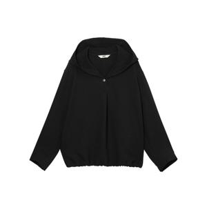 닥스 여성 24FW 가격인하블랙 솔리드 밑단 스트링 긴소매 후드 블라우스 DLBL4D803BK