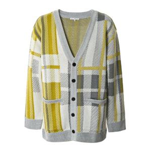 바쏘옴므 캐주얼 체크 패턴 가디건(WSW3WA68A)