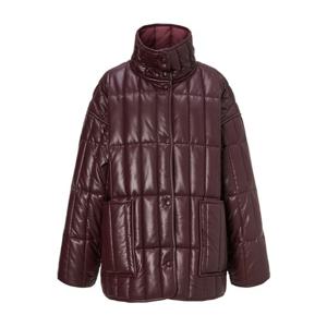 라움 여성  STAND STUDIO 와인 퀼팅 가죽 긴팔캐주얼점퍼 CWJU2F128D3