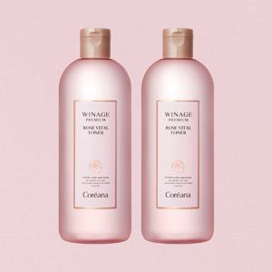[코리아나] 위네이지 프리미엄 로즈 바이탈 토너 500ml 1 + 1