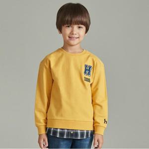 [헤지스 키즈]헤지스키즈 브리티쉬 레이어드 맨투맨 (HSF12TM14M_YE)