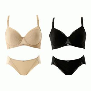 솔브 컴팩트 메이크업 브라 B컵 헴팬티 세트 WBR1948BWPT1948HT