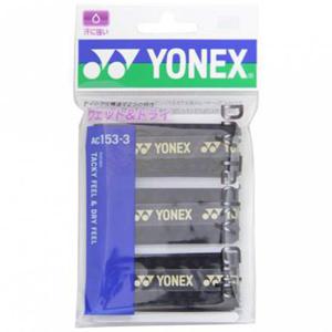 YONEX(요넥스) 테니스 드라이 터키 그립(3개입) 블랙 AC153-3