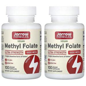 Jarrow 자로우 활성엽산 1000mcg 100캡슐 2팩 Methyl Folate