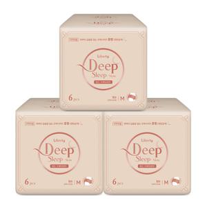 리버티 스킨 딥슬립 입는오버나이트 중형 6PX3팩