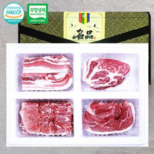 [아우내]무항생제HACCP 한돈 4구 선물세트 2호 2kg(삼겹외3종)