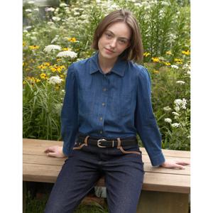 헤지스 여성 24FW 데님스트레이트핏 네이비 생지 데님 팬츠 HSPA4C783N3