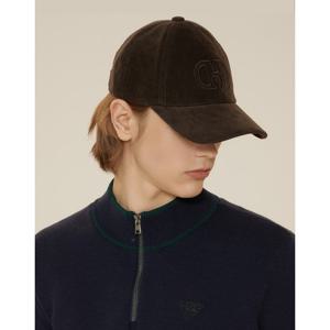헤지스 골프 24FW 브라운 남성 자수 포인트 코듀로이 캡 HUHE4F613W2