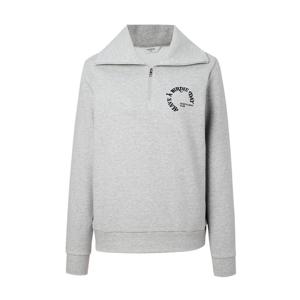 헤지스 골프 여성 24FW 간절기필수템ONLINE EXCLUSIVE 그레이 여성 빅카라 하프집 맨투맨 (세미오버핏) HWTS4C922G2