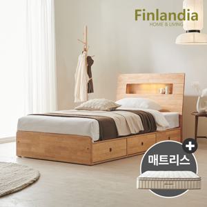 핀란디아 메이트 SS침대(서랍형)+유로탑28매트리스