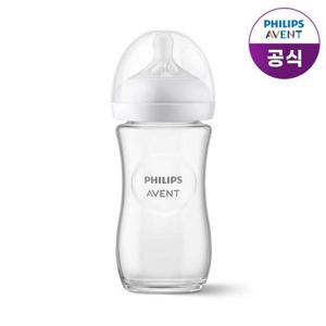 필립스아벤트 아기편한 유리젖병 240ml 1P(젖꼭지O) SCY933/01