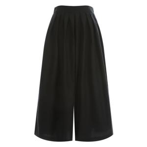 샵앤) 여성 앞주름 뒷밴딩 큐롯 치마바지 LEM-WPT-12129-블랙