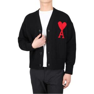 [아미] 빅하트 로고 브이넥 울 가디건 (UKC002 018 009)