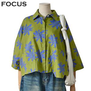 [포커스]빅포켓 플라워 셔츠 (FF4H3BL3008)