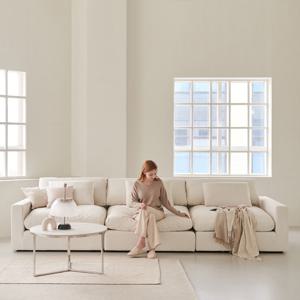 아로미가구 베이 캐시오라 빅사이즈 모듈형 패브릭 4인용 소파