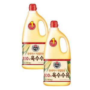 [CJ제일제당] 백설 옥수수유 1.8L x 2개 대용량 식용유