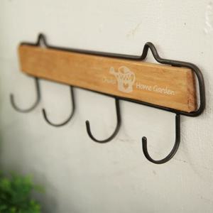 홈가든 우드 스틸 훅 다용도 소품걸이 주방 현관 후크