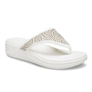 크록스 샌들 우먼 몬트레이 디아망떼 웨지  플립 206343-174